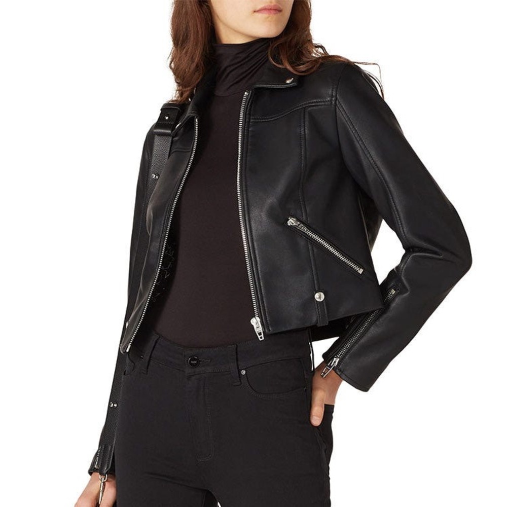 BLANKNYC | Over the Moon Faux Leather Jacket Black Size S - Picture 6 of 8